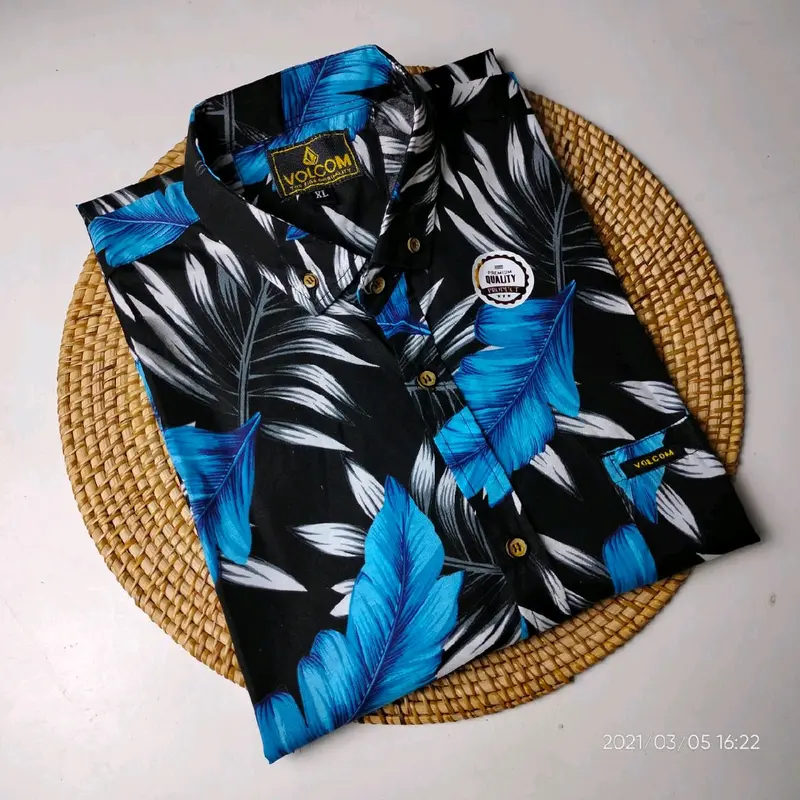 kemeja hawai motif pria lengan pendek print 0