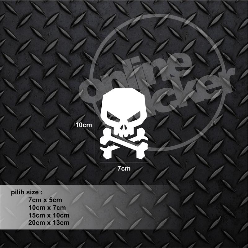 Stiker Tengkorak simpel | cutting menyala 1