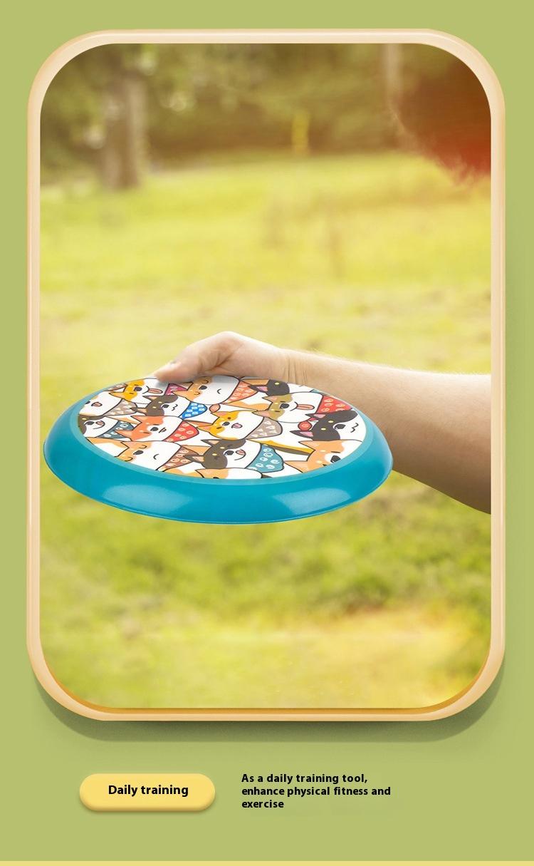 Product Introduction of Children's Soft Rubber Frisbee Pu Soft Frisbee Kindergarten Hand Throwing Toy Pet Flying Saucer Outdoor Competitive Sports 8