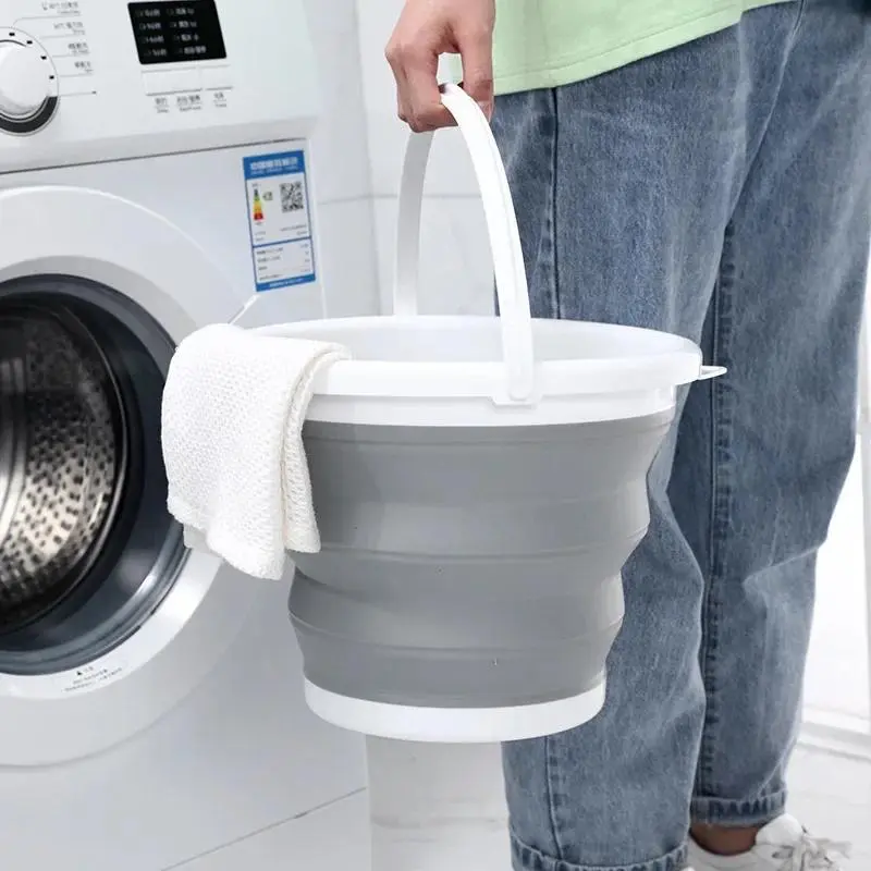 Xô Rửa Xe Bằng Silicon, Có Thể Thu Gọn Và Cầm Tay Thích Hợp Cho Các Hoạt Động Ngoài Trời, Câu Cá, Du Lịch Và Lưu Trữ Tại Nhà 1