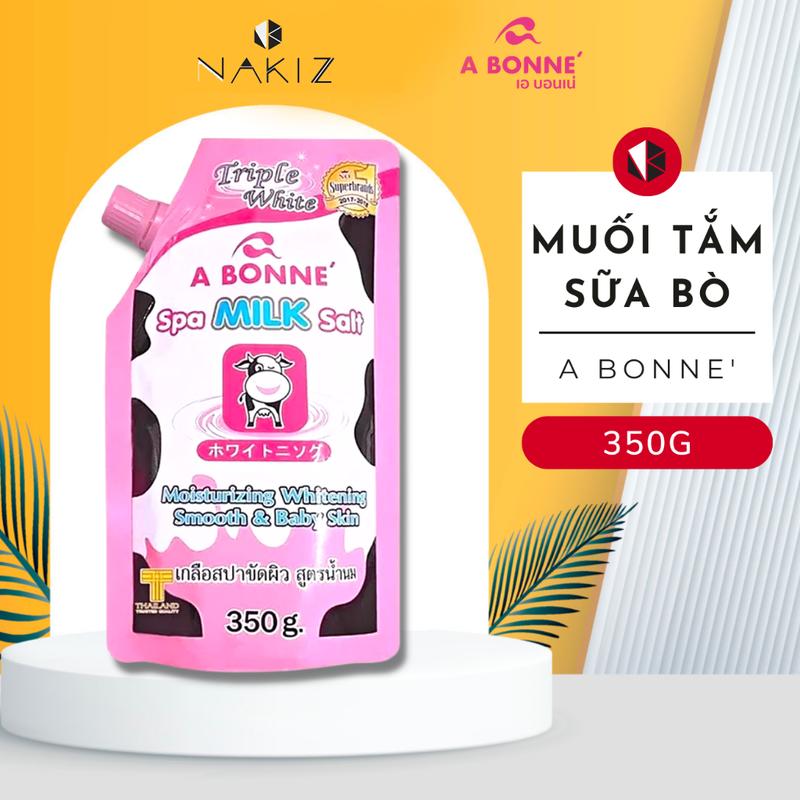 Muối Tắm Sữa Bò A Bonne Tẩy Tế Bào Da Chết Body Thái Lan 350gr 
