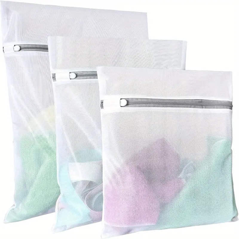 4/3/3 Pieces New Laundry Bags Mesh Laundry Bags, Underwear Bags, Delicate Laundry Bags Suitable for University, Dormitory, Storage, Allow Water and Detergent to Flow Easily, Easy to Clean, Just Throw the Bags into the Washing Machine, Laundry Bags 1