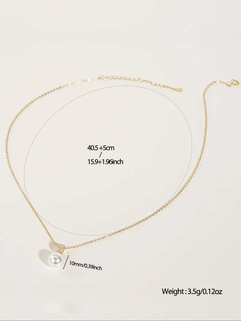 Product Introduction of S925 Sterling Silver Faux Pearl Decor Necklace for Women, Fashion Jewelry for Party, Daily Clothing Decor, Trendy All-match & Exquisite Jewelry for Birthday Gift 1