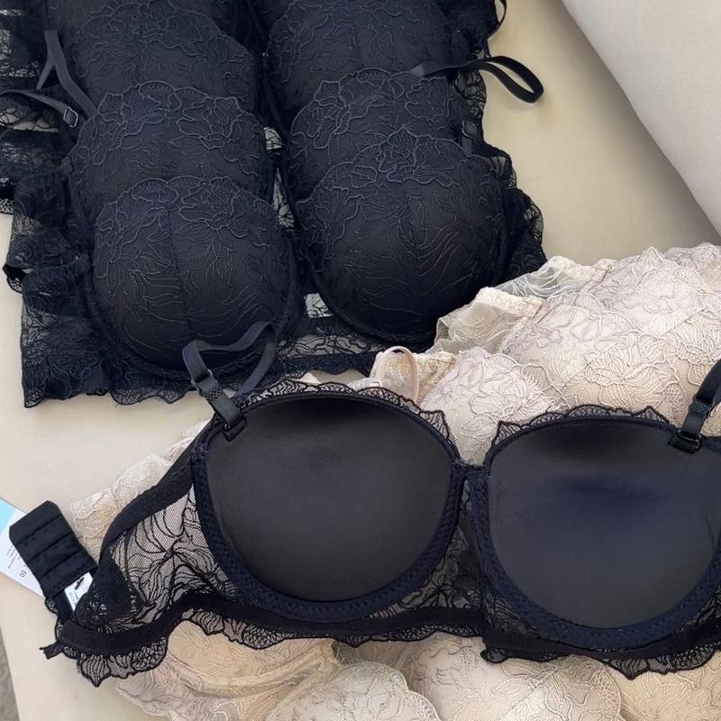 Áo Lót Ren Đệm Vừa Có Gọng Ôm V1 Hàng Thiết Kế ( Ren thêu không co giãn )