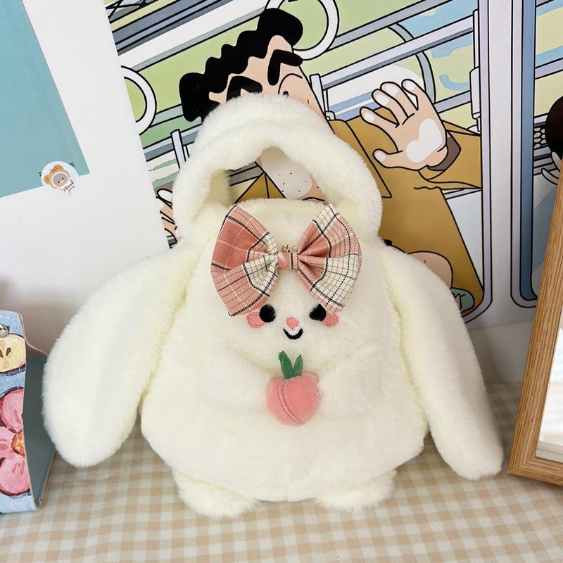  Túi Nhồi Bông Búp Bê Thỏ Đào Thiết Kế Dễ Thương Thích Hợp Cho Trẻ Em Túi Đeo Chéo Vai Và Cầm Tay Cỡ Nhỏ Phong Cách Hoạt Hình 