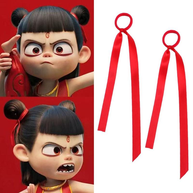 Product Introduction of Ne Zha 2 Cartoon Cute Ball Ribbon Hair Accessories Children's Performance Activity Prop 18