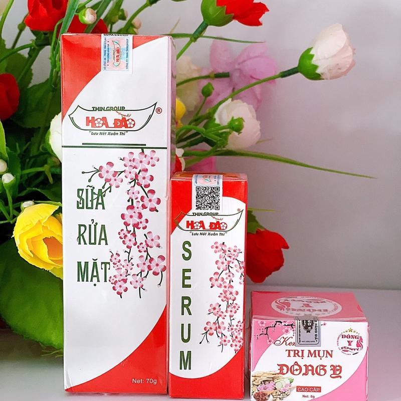 [Combo Kem mụn Hoa Đào] Combo kem mụn Đào- sr - Sữa Rửa Mặt đông Y Hoa Đào