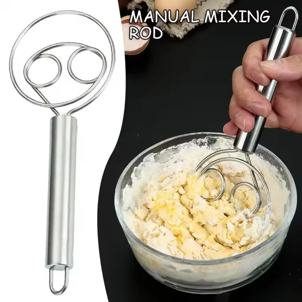 LB Alat pengaduk tepung koil stainless steel, alat pengaduk tepung tunggal, dan mata pencampur adonan R1393