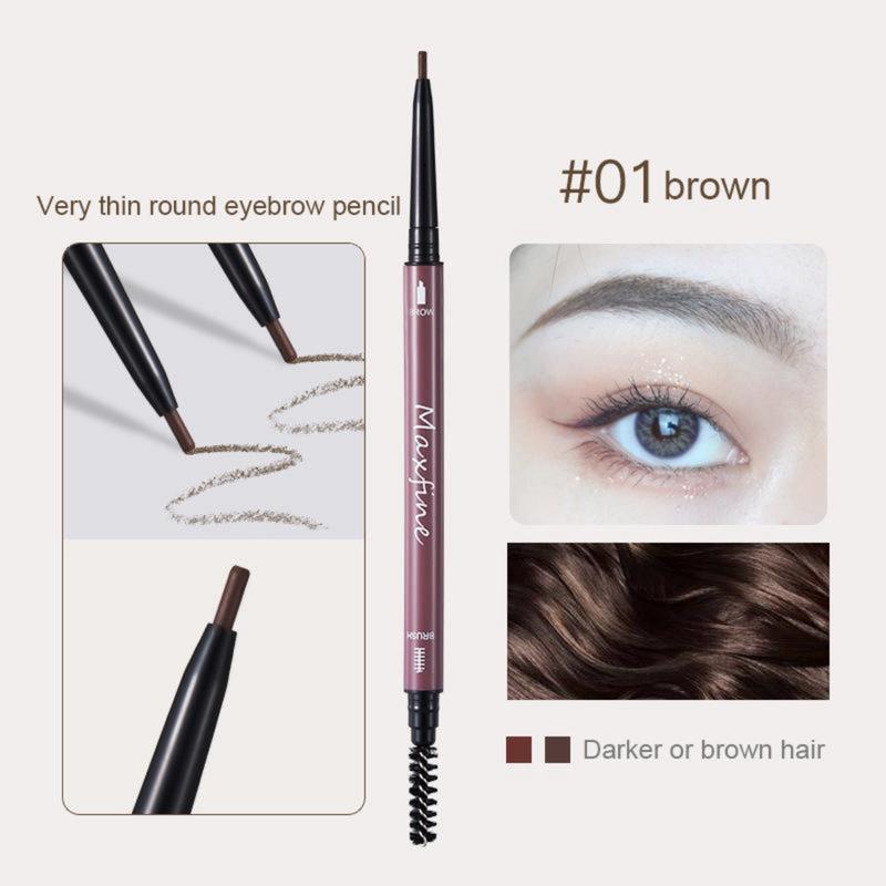 Product Introduction of Ultra-fine Round-headed Eyebrow Pencil Waterproof Sweatproof Double-headed Eyebrow Pencil Lasting No Smudging Eye Cosmetic 14
