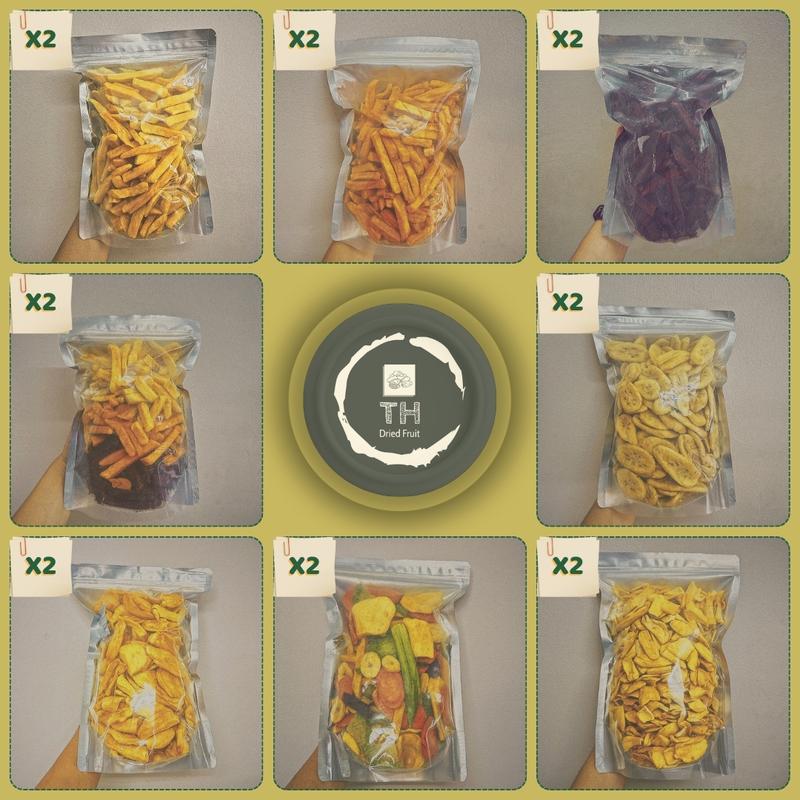 [1KG] Trái Cây Sấy MÍT VỤN - NGUYÊN, THẬP CẨM, CHUỐI, KHOAI LANG Tím/Vàng/Cam Ăn Vặt Thái Hòa - Hàng xuất khẩu giòn ngọt tự nhiên Ăn Vặt Snack Food 1