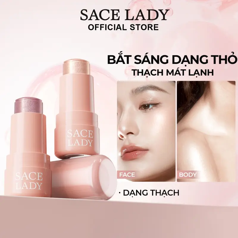 Thỏi Hightlight Dạng Thạch SACE LADY Nước Rạng Rỡ Lâu Trôi Phát Sáng Kết Cấu Thạch độc đáo Rosslyn 0