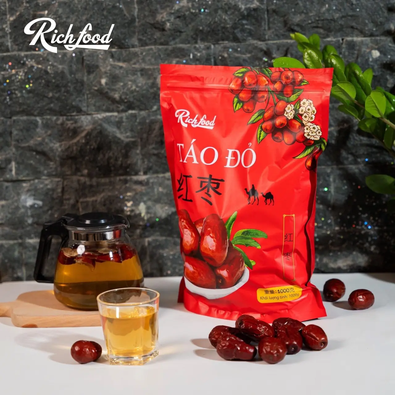 Táo đỏ Tân Cương gói 1kg,dẻo dai, ngọt, thơm Chua Snack Food Ăn Vặt Cay Thức Ăn.