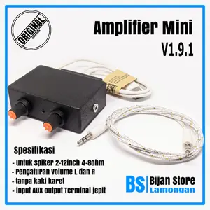 Ampli Power Sound Miniatur Amplifier Mini Type V1.9.1 Daya 5volt ampli