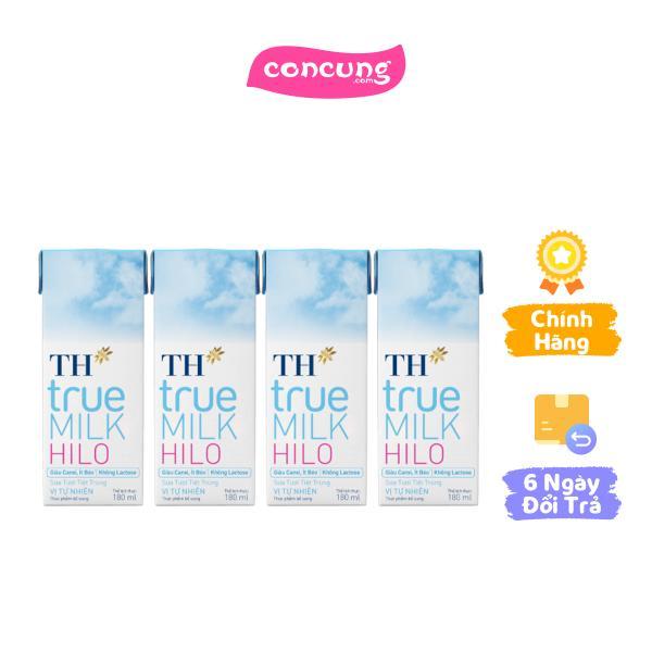  Sữa Tươi TH True Milk Hilo 180ml  lốc 4 hộp  