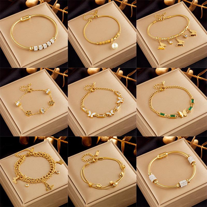 Loket Rama Rama Gelang loket rama-rama keluli titanium untuk wanita dan kanak-kanak ...
