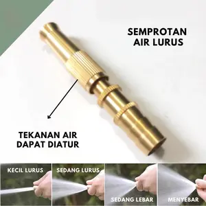 Semprotan Air Lurus Kuningan  Untuk Cuci Motor Mobil, Semprotan Taman, cuci mobil , siram tanaman Car Selang