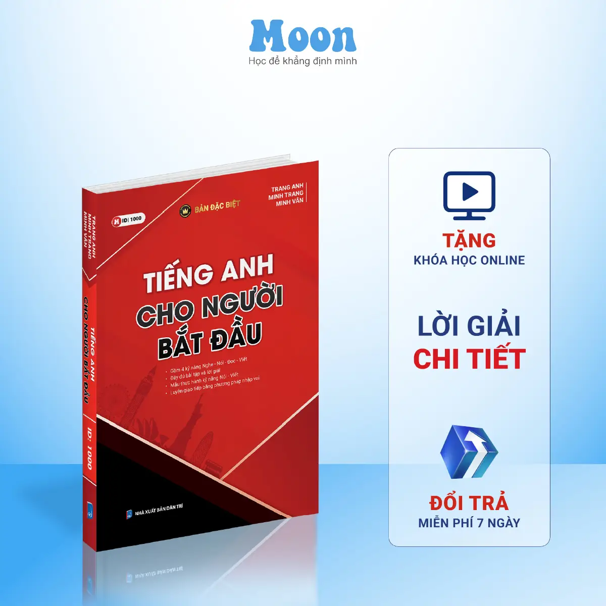 Sách Tiếng anh cho người mới bắt đầu Moonbook