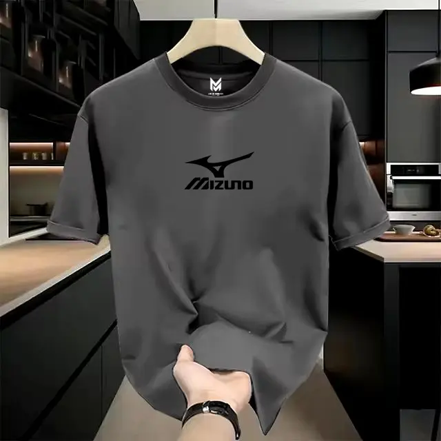 HITAM Mizuno Short T-Shirt with Black Oblong Distro Pattern 2024 for Men & Women Unisex
