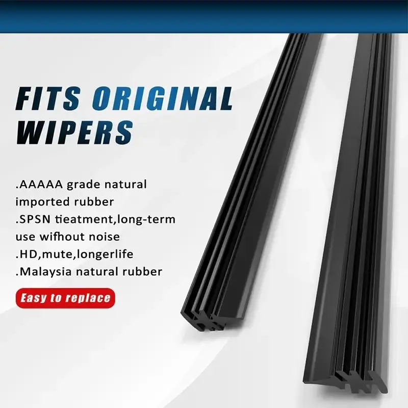 Car Wiper Blade Refill Strip, Car Windshield Rubber Strip, Wiper Frameless Wiper Accessories 6