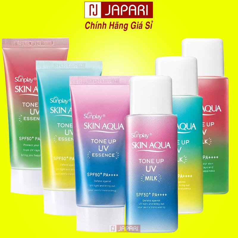 Kem Chống Nắng Skin Aqua Sunplay Tone Up Nhật Bản, Việt - KCN Kiềm Dầu Nâng Tone Cho Da Dầu Mụn, Khô Da Mặt & Body-Sữa Chống Nắng Sunplay - JAPARI