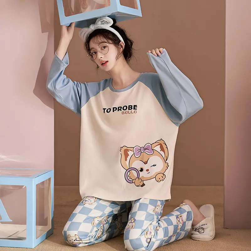 Đồ bộ pijama women - bộ ngủ nữ thun áo quần dài nhiều màu họa tiết dễ thương DDTT