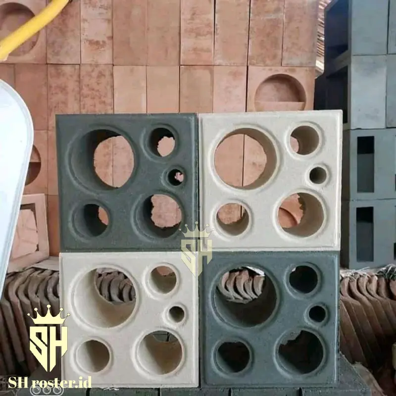 roster beton minimalis 50 pcs pagar motif bubble 1