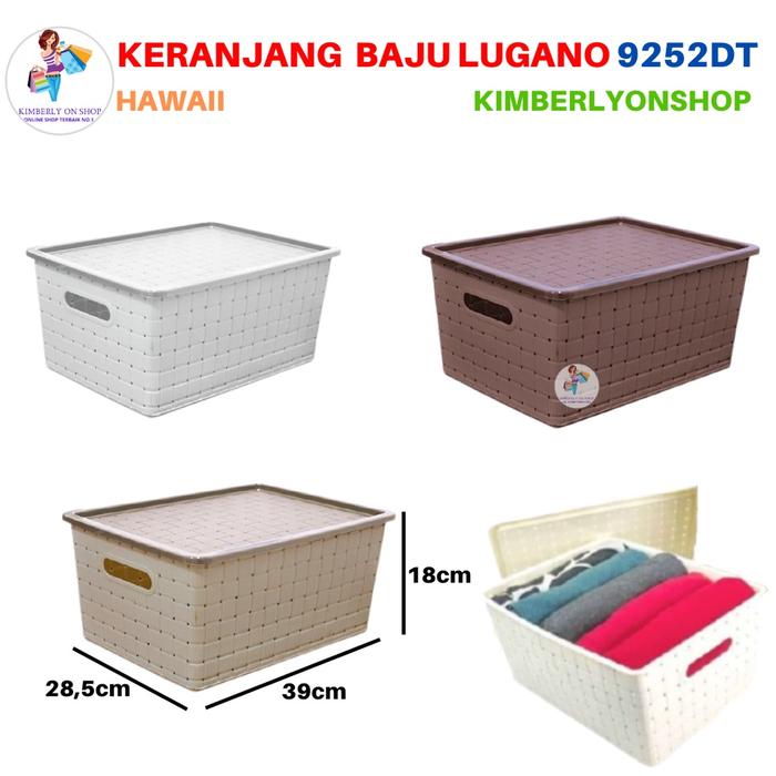 Jual Keranjang Pakaian Serbaguna Lugano Tutup Plastik Keranjang Makanan ...