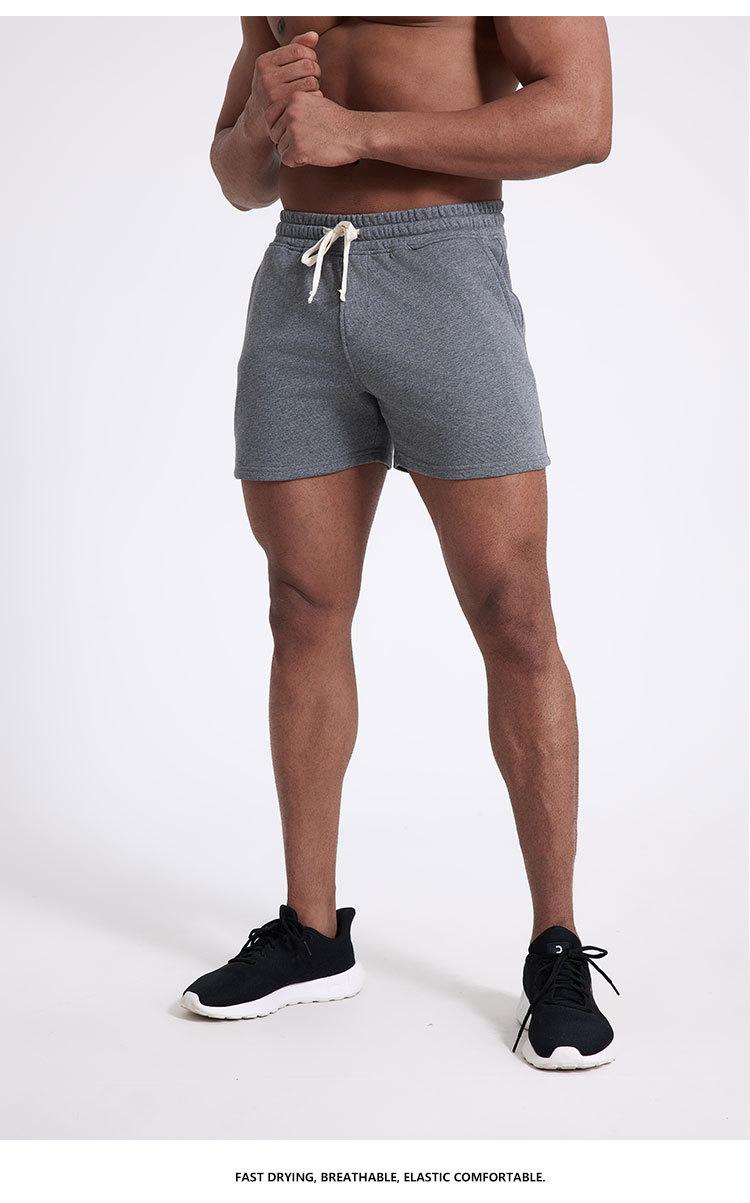 Product Introduction of Fitness shorts American men's casual stretch three quarter pants 4