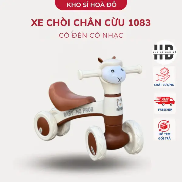 Xe chòi chân cừu có đèn nhạc mã 1083 (không kèm pin) Đồ Chơi Toy