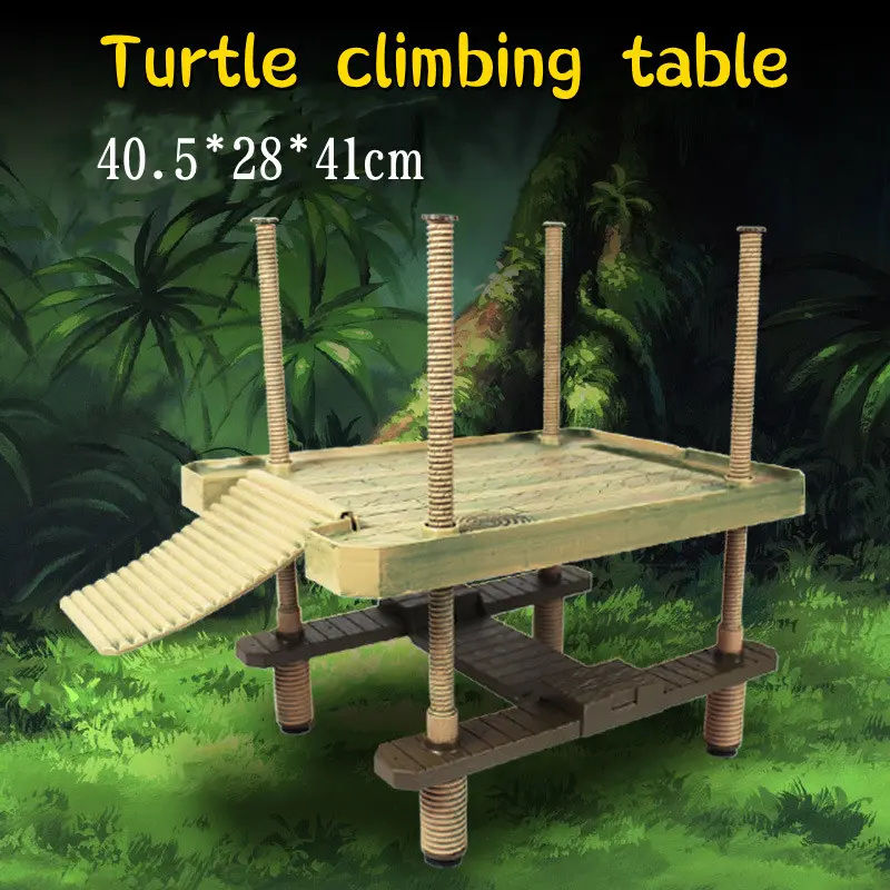 Reptile Large Turtle Square Pier Platform With Ramp Ladder Basking Floating Plastic Durable High Quality