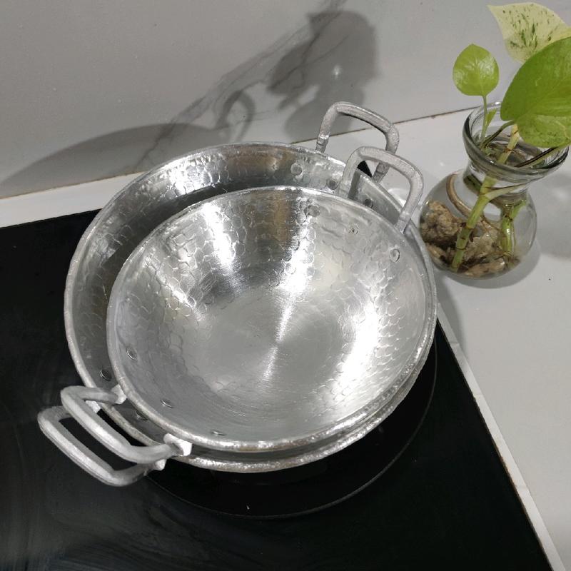 Product Introduction of paket wajan 20 cm dan 24 cm alumunium tempa penggorengan tebal anti lengket Alat Dapur Kitchenware 1