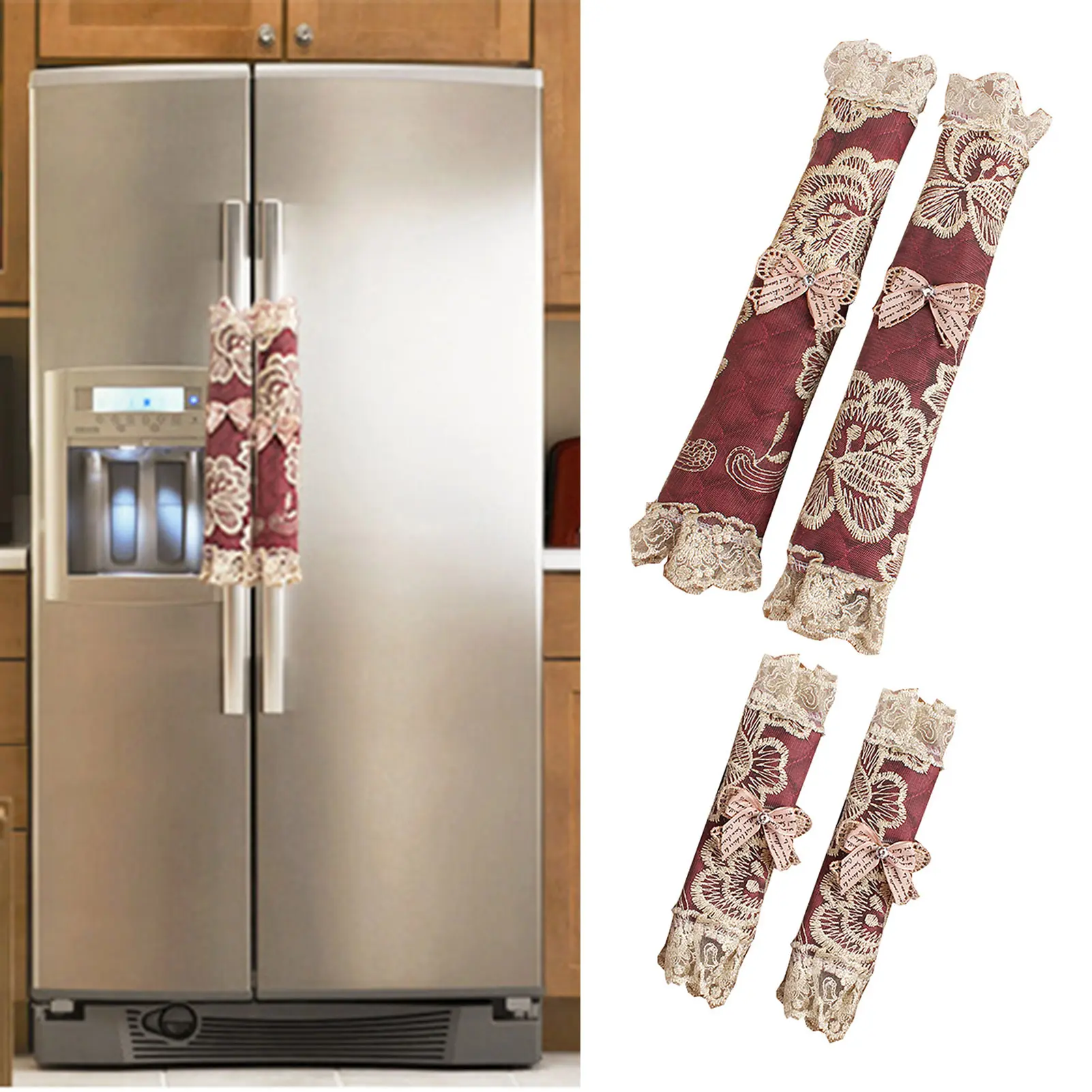Refrigerator Handle Cover Anti-Collision Wear Resistant Universal Easy to Use Microwave Oven Handle Doorknobs Cover Party Accessories