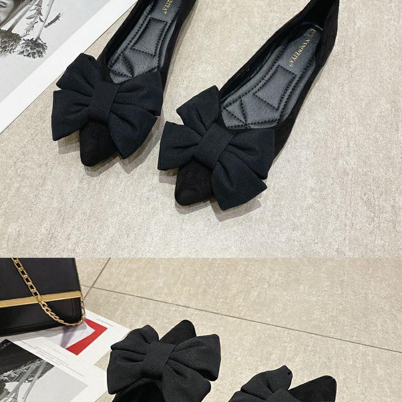 Product Introduction of Giày Cao Gót Gommino, Đế Mềm, Mũi Nhọn, Cắt Nông, Đế Bằng, Màu Đen, Ngoại Cỡ 41-43, Dành Cho Nữ, Phong Cách Mới, Thích Hợp Cho Mùa Lò Xo, Được Đánh Giá Cao Với Hơn 99% Người Dùng, Năm 2024, 3