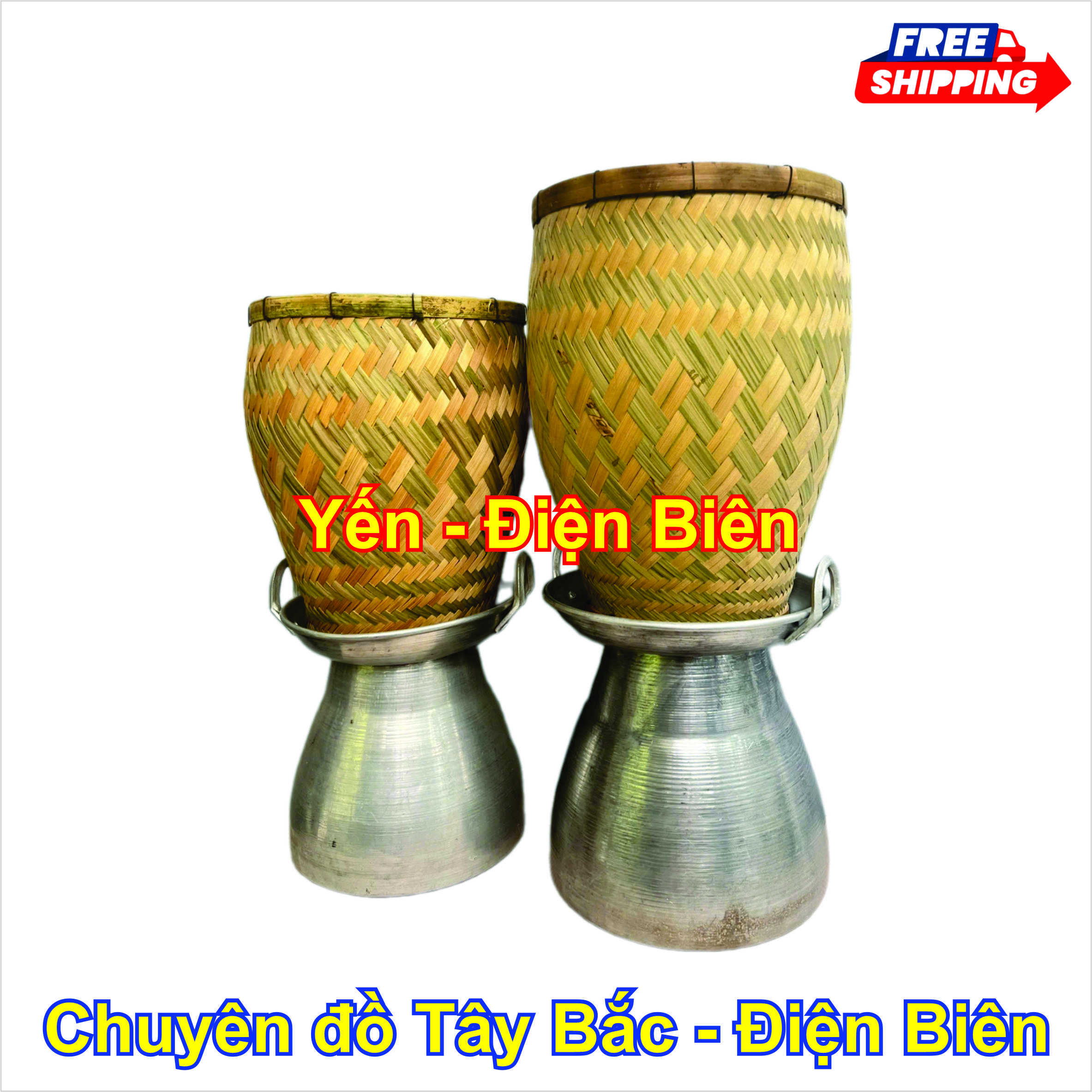 Chõ Đồ Xôi Bằng Tre - Loại Cắm Điện Và Đun Bếp [NHIỀU CỠ] noihap banhbao tầng