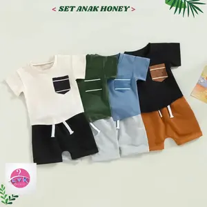 Setelan anak HONEY unisex Baju Celana Fashion