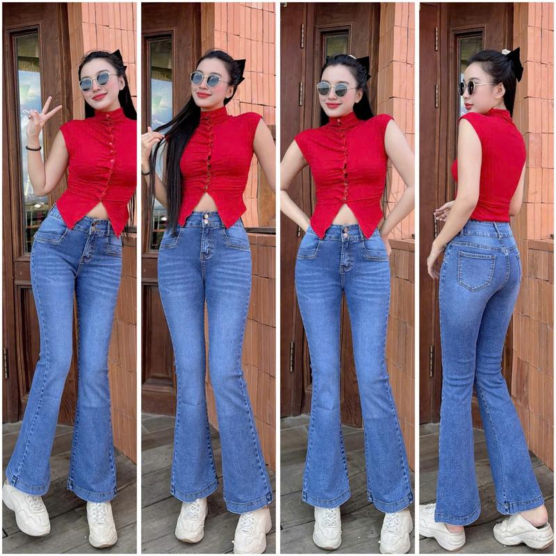 Product Introduction of Quần jean bass loe lỡ túi kiểu xanh nhạc 2