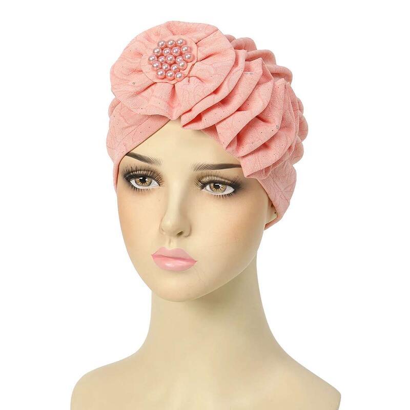 Product Introduction of 2025 Newest wer Turban Indian Hat Beads Beanies Bonnet Chemo Cap Women Muslim Hijab Hair Loss Headscarf Wrap Turbante Mujer 10