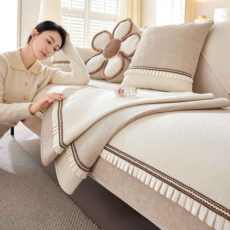 Đệm Sofa Chenille, Đệm Ghế Chống Trượt, Phong Cách Bắc Âu, Giá Cả Phải Chăng, Vỏ Sofa Da Sang Trọng, Vải Bọc Mới, Phù Hợp Mọi Mùa, Năm Phát Hành 2025 0