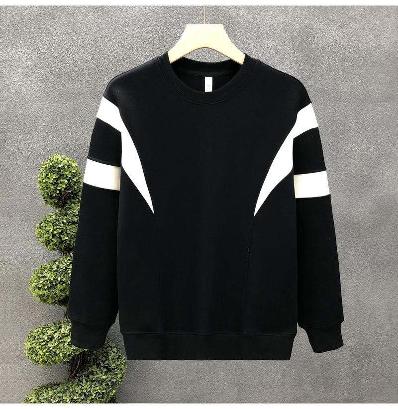 Product Introduction of Men's Sweater Spring and Autumn New Fashion Casual Round Neck Pullover Shirt Temperament Slim and Simple Trendy Top 8