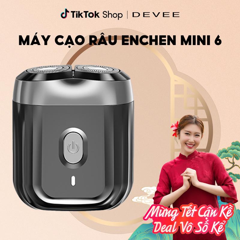 [ Enchen x Thúy Ngân ] Máy cạo râu Enchen Mini 6, lưỡi dao kép siêu mỏng, chống nước IPX7 cạo khô & ướt, pin sử dụng đến 2 tháng - BH 6 tháng