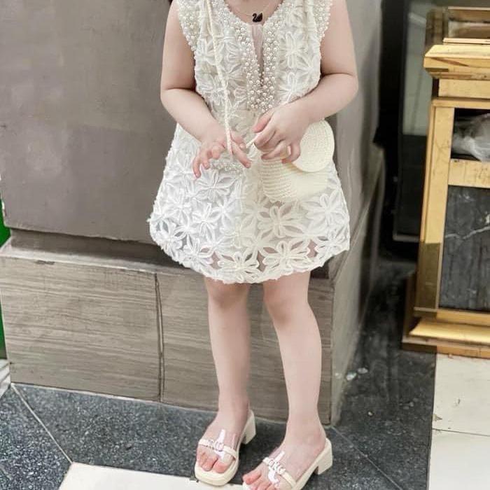 Dép lê miu, dép cao gót 4p sang chảnh cho bé gái 5