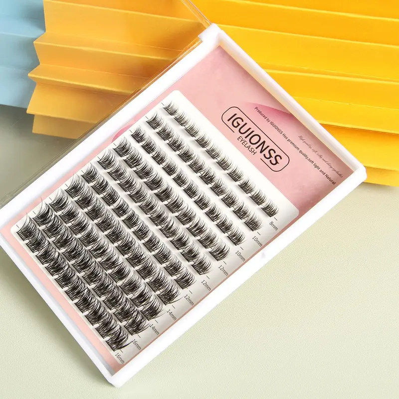 Mixed Length Individual False Eyelashes, 2 Boxes Natural Look Eyelash Extensions, Self Grafting Curl Eyelash Clusters, Eye Makeup Tools For Women 4
