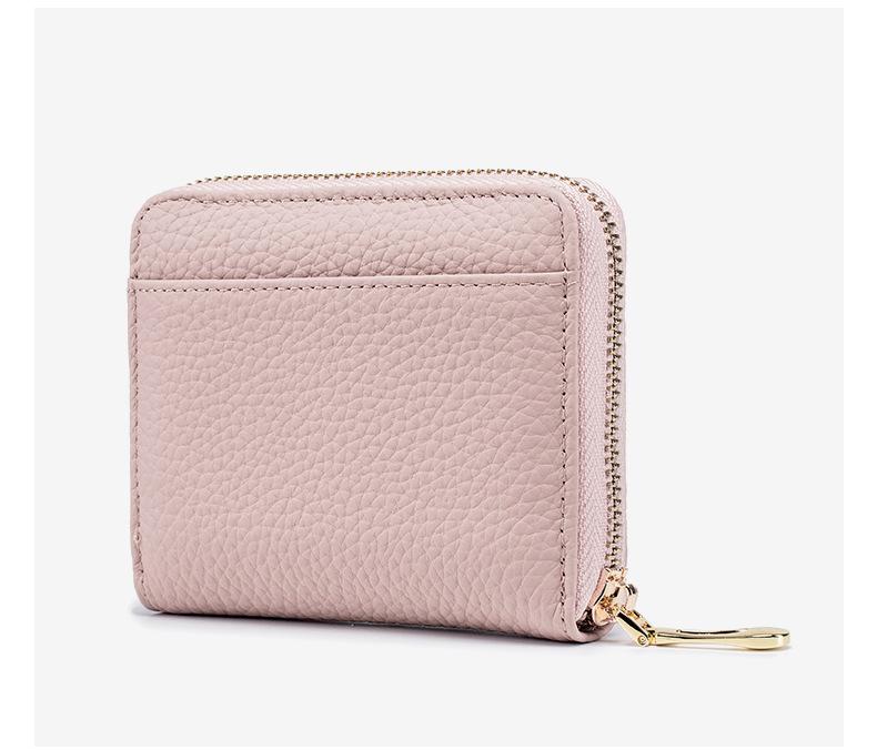 Product Introduction of New Genuine Leather Multi-Functional Short Wallet Women's Niche Coin Pocket Card Holder 17