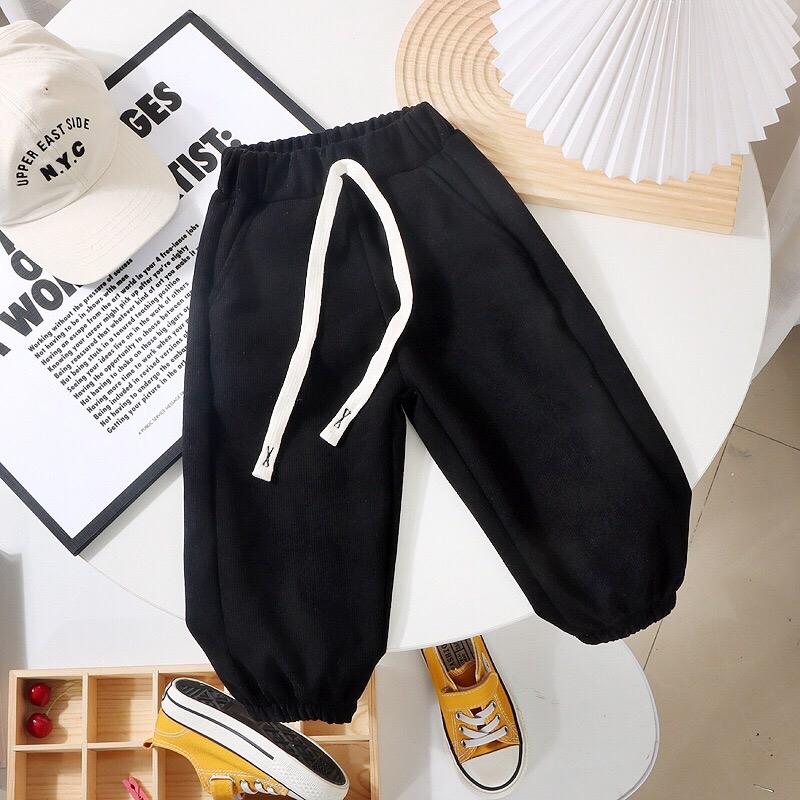 Quần bom 2 màu chất nỉ bông cho bé trai bé gái 8-18kg