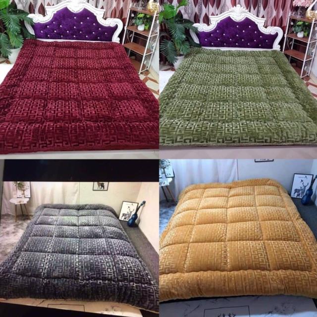 Chăn lông cừu chữ vạn đại hàn 3 lớp cao cấp 3kg hàng loại 1