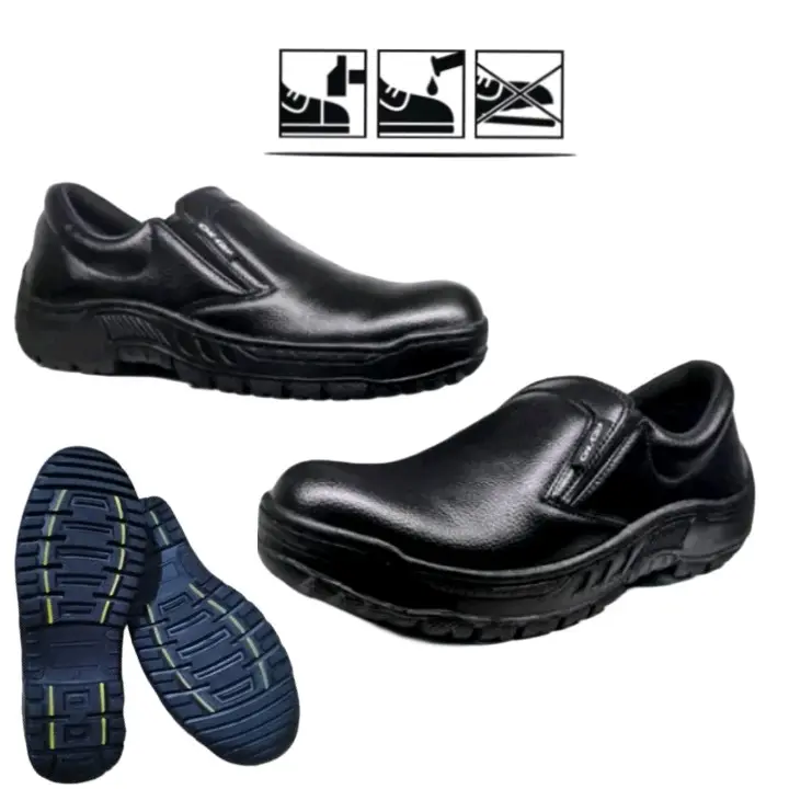 sepatu safety slip on pria