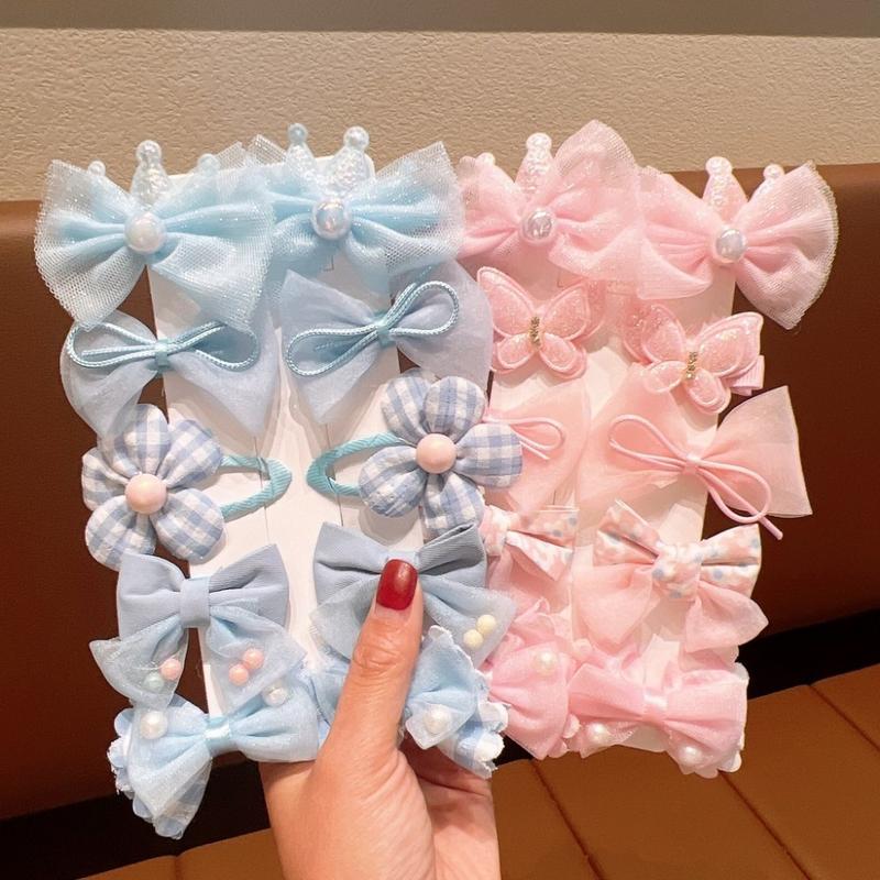 Product Introduction of faninfan 10pcs/set Fashion Cute Hair Clip Lace Bow Sweet Hair Accessories Hairpin for Girls 9