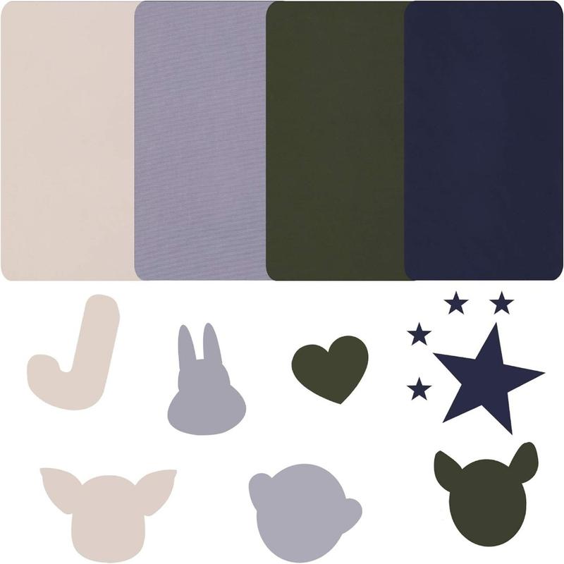 8Sheets Self Adhesive Patches 20*10cm Clothing Patches Army Green Dark Gray Tent Patch Kit White Twill Basement Patch for Clothes 6