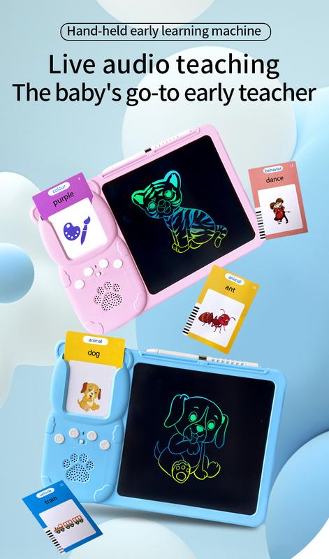 Product Introduction of New Children's Educational Early Learning Machine 8.5-Inch Handwriting Board Digital Camera English Word Pronunciation Learning Machine 8