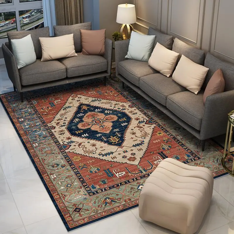 Thảm Phong Cách Dân Tộc Bohemian, Thích Hợp Cho Phòng Khách, Chăn Đầu Giường, Phòng Ngủ, Bàn Cà Phê, Ghế Sofa Và Đầu Giường, Thảm Trải Chân, Trùm Kín, Có Thể Giặt Bằng Máy 0